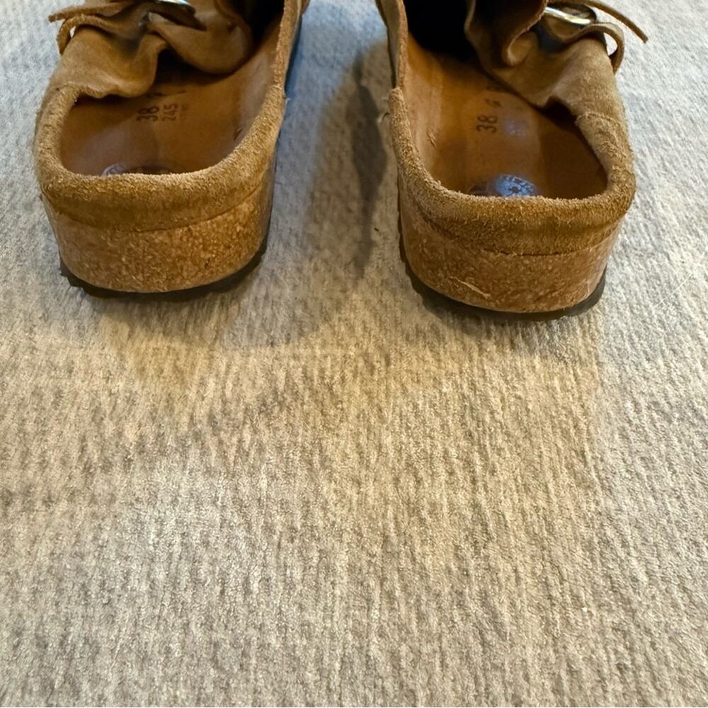 Birkenstock Buckley Tan Suede Clogs in Tea Women’s 38 - Picture 5 of 8
